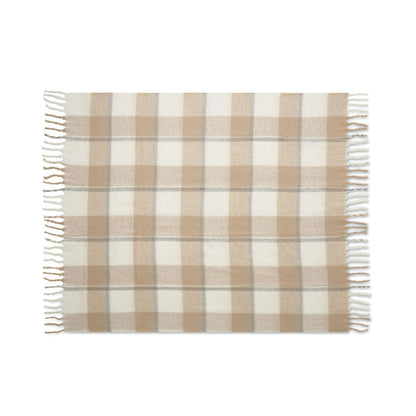 QUET - Couverture à carreaux en mohair