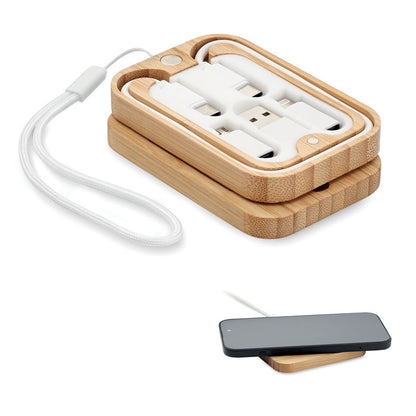 CHARGOO - Chargeur sans fil 15W en bambou