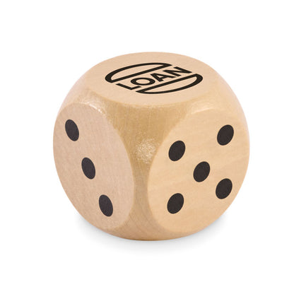 DADO - Dado de madera Schima de 5 cm de diámetro