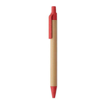 ITEA COLOR - Stylo bille bouton poussoir en bambou