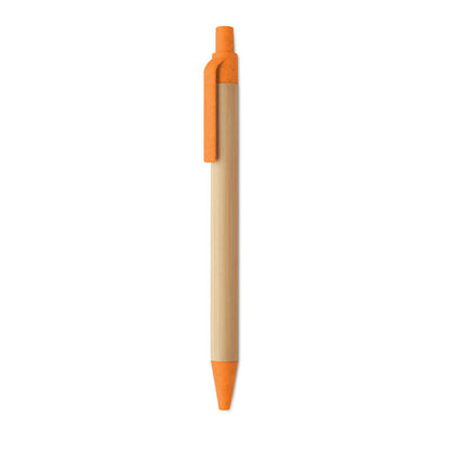 ITEA COLOR - Stylo bille bouton poussoir en bambou