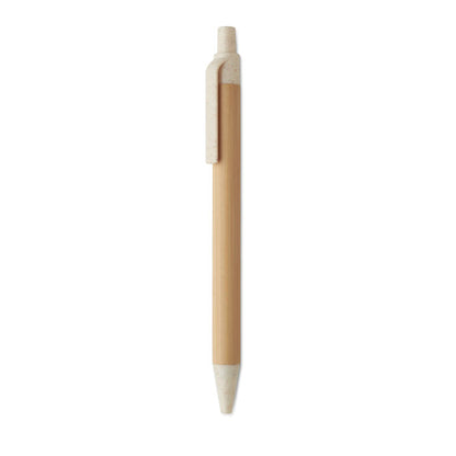 ITEA COLOR - Stylo bille bouton poussoir en bambou