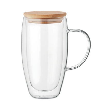 TEROL - Double wall glass mug 450ml