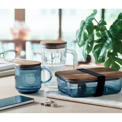 VITRIO MUG - Ribbed glass mug 300ml