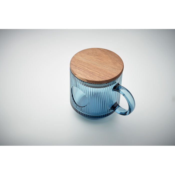 VITRIO MUG - Ribbed glass mug 300ml