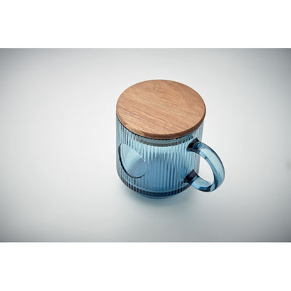 VITRIO MUG - Ribbed glass mug 300ml