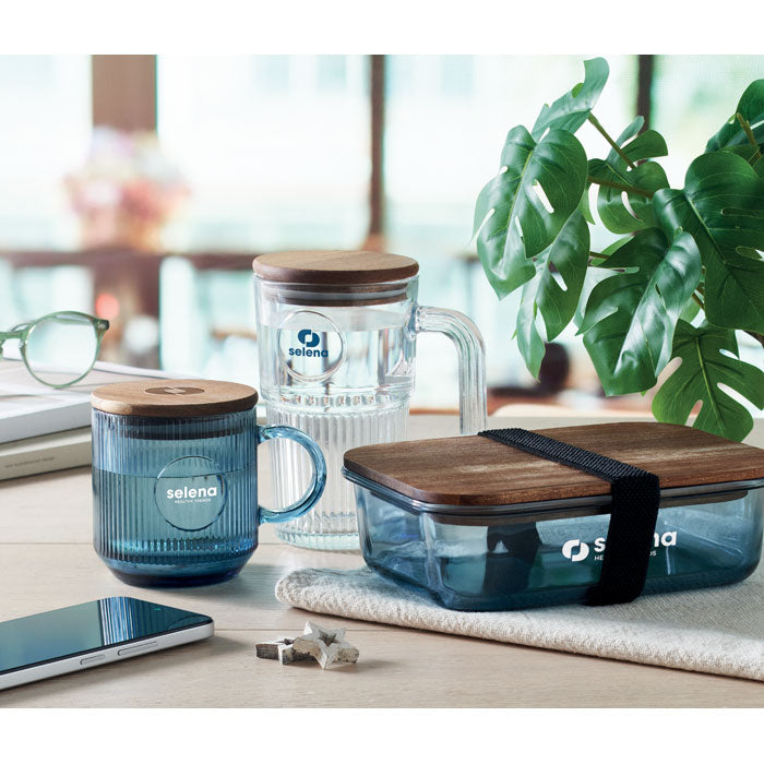 VITRIO MUG - Ribbed glass mug 300ml