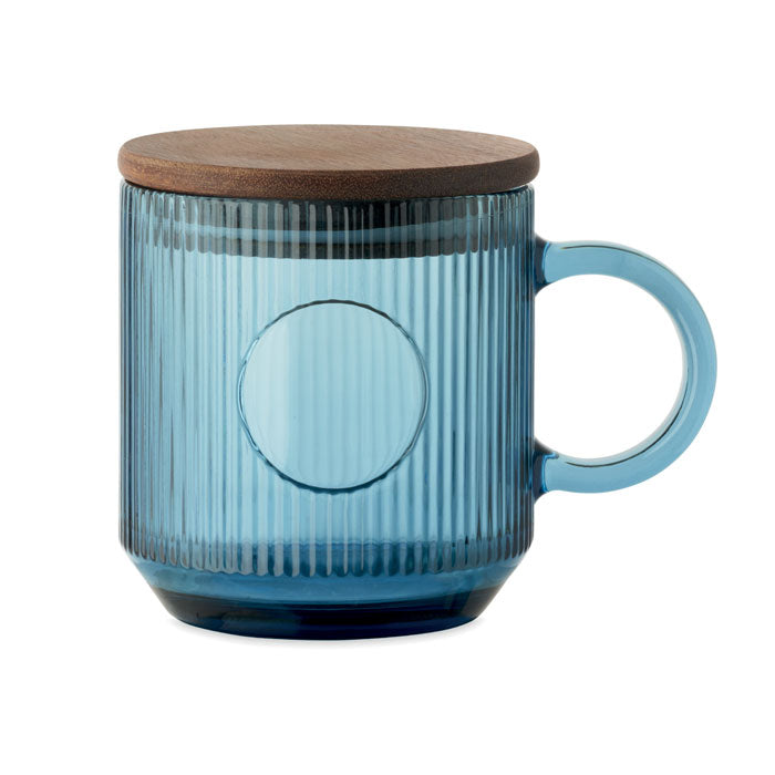 VITRIO MUG - Ribbed glass mug 300ml