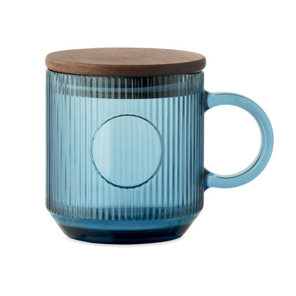 VITRIO MUG - Ribbed glass mug 300ml