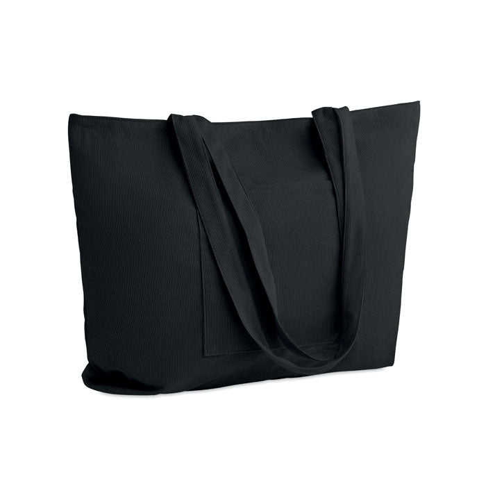 CORDY G - Borsa shopping grande in velluto a coste