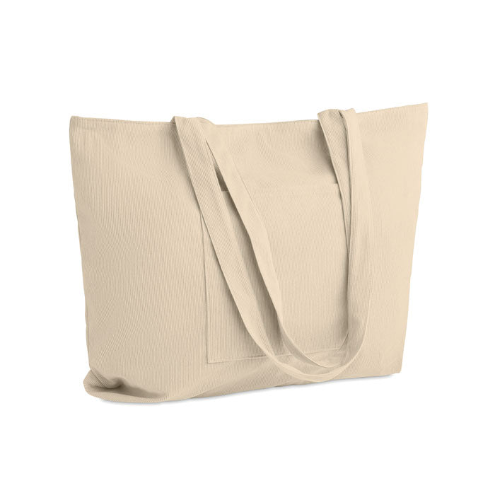 CORDY G - Borsa shopping grande in velluto a coste