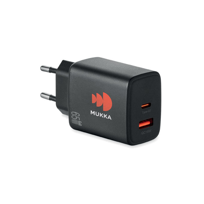 EXTEN - Adaptador/carregador de paret UE de 2 pols