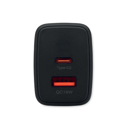 EXTEN - Adaptador/carregador de paret UE de 2 pols