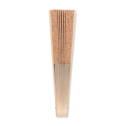 FANNY CORK - Ventilador de mà de fusta amb tela de suro
