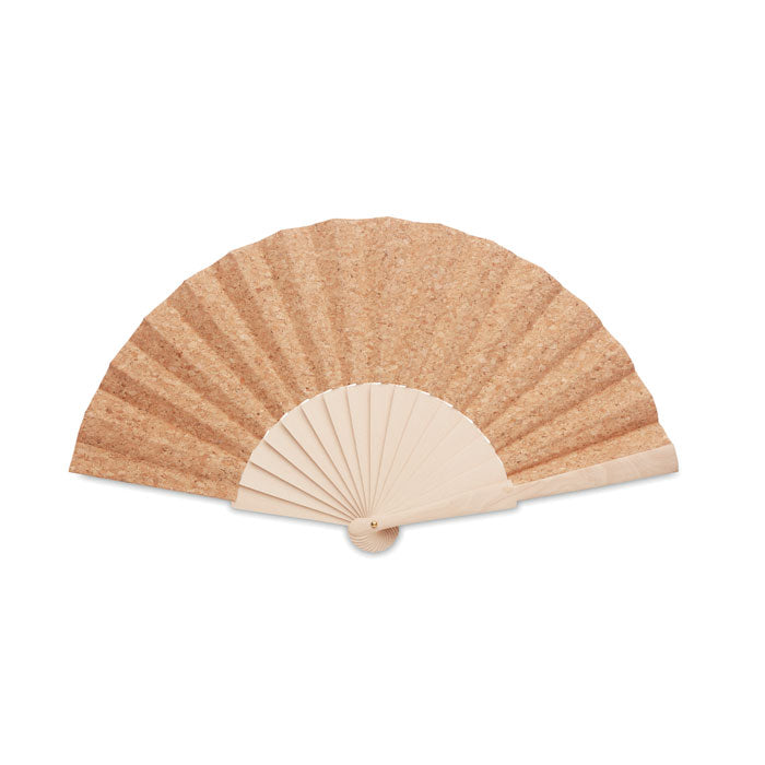 FANNY CORK - Ventilador de mà de fusta amb tela de suro