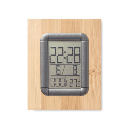 MANILA - Bamboo pen holder and LCD clock