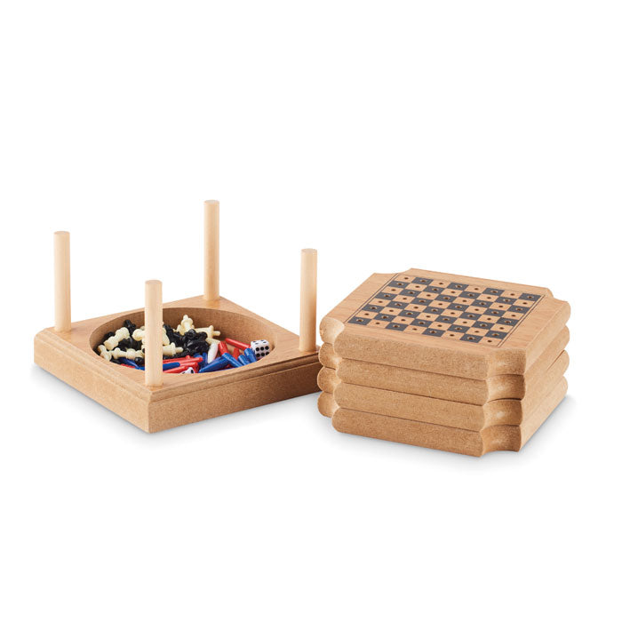 COASTGAME - Set da gioco sottobicchieri da 4 pezzi