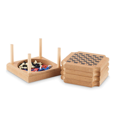 COASTGAME - Set da gioco sottobicchieri da 4 pezzi