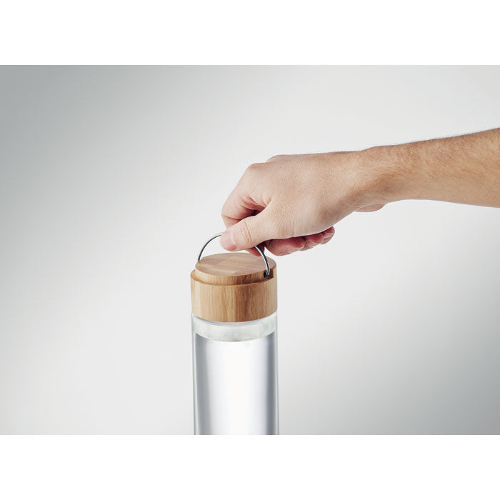 AMELAND - Ampolla de vidre 500ml amb tapa de bambú