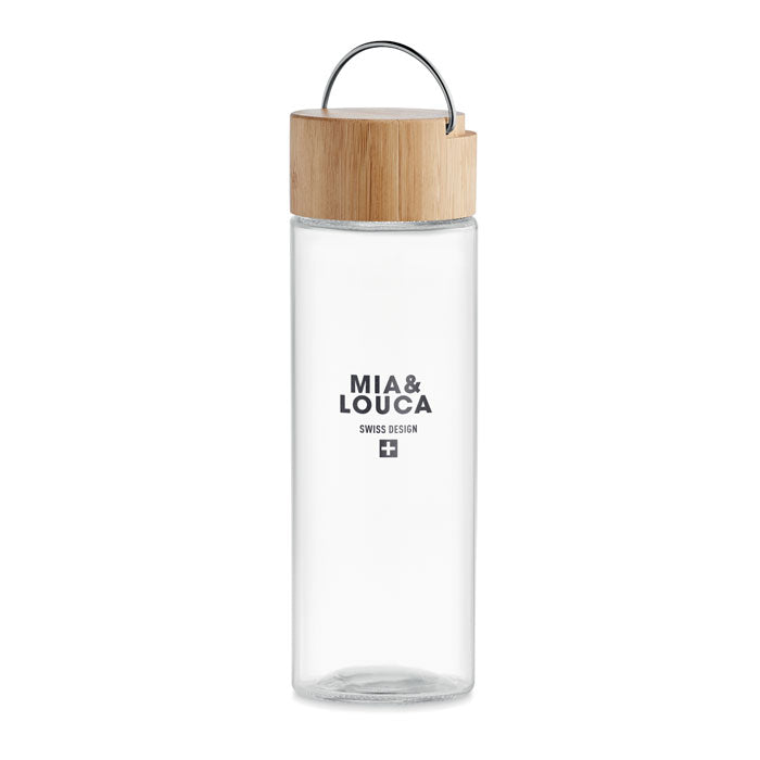 AMELAND - Ampolla de vidre 500ml amb tapa de bambú