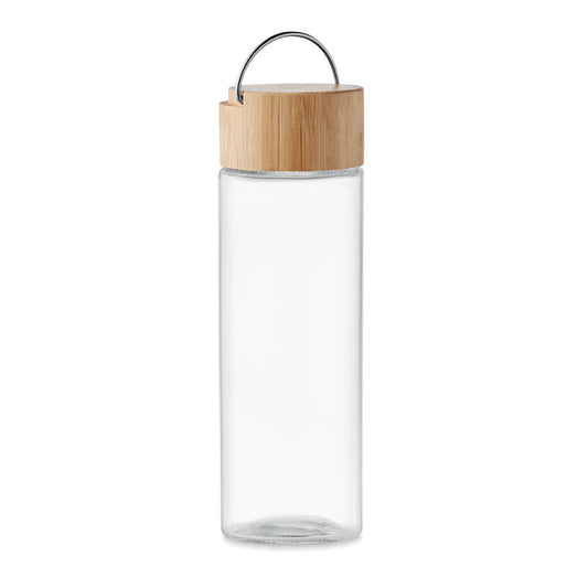 AMELAND - Glasflasche 500 ml mit Bambusdeckel
