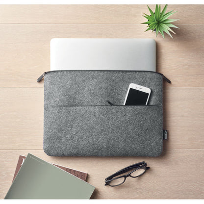 TOPLO – Laptoptasche aus RPET-Filz mit Reißverschluss