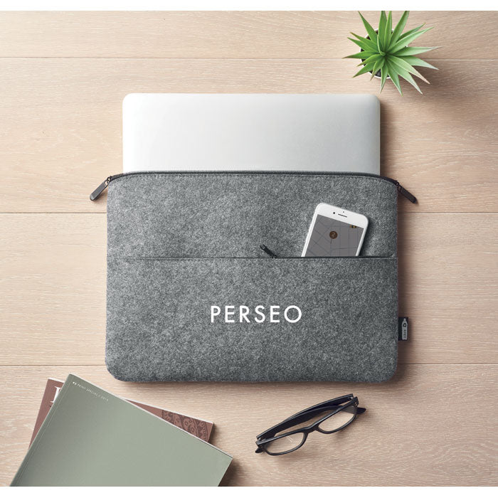 TOPLO – Laptoptasche aus RPET-Filz mit Reißverschluss