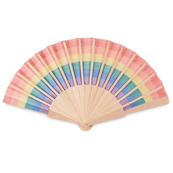 BOWFAN - Ventilador de mà de fusta arc de Sant Martí