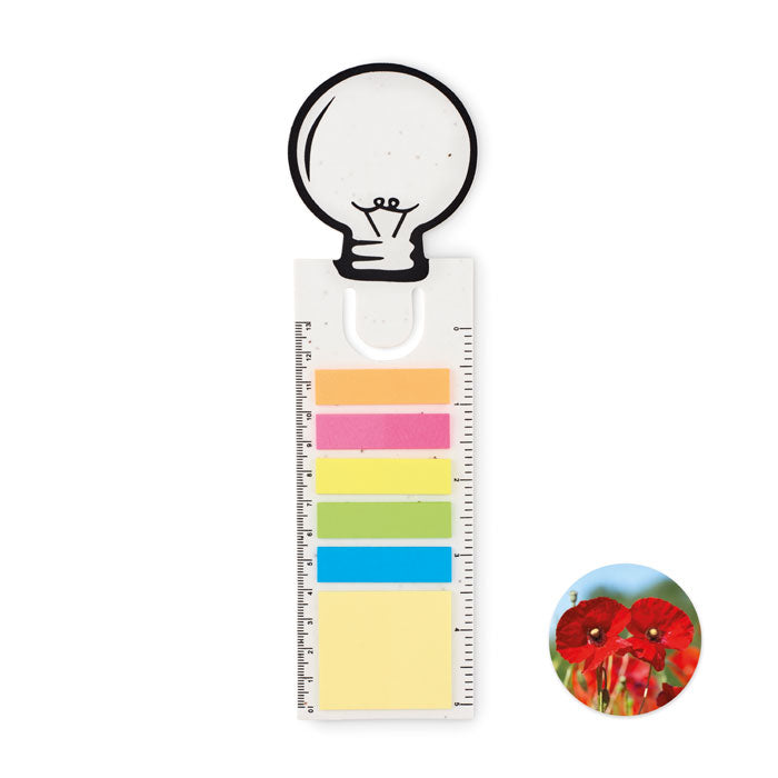 IDEA SEED - Segnalibro in carta seme con blocco note