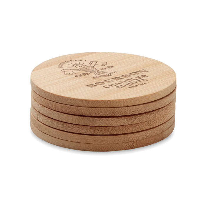 BAYIN SET - Conjunt de 6 posavasos de bambú