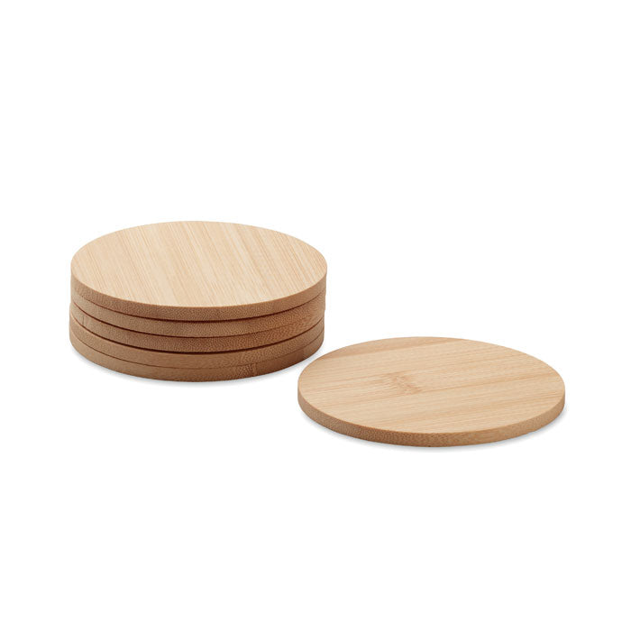 BAYIN SET - Conjunt de 6 posavasos de bambú