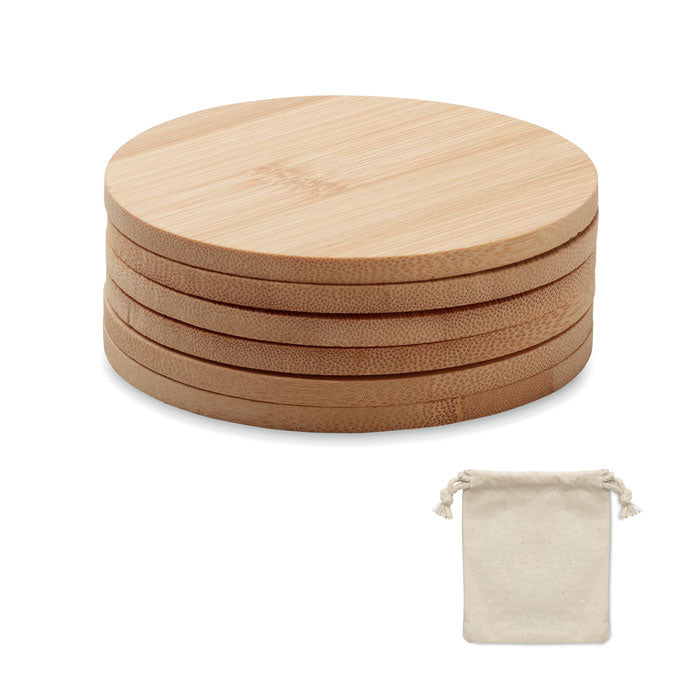 BAYIN SET - Conjunt de 6 posavasos de bambú