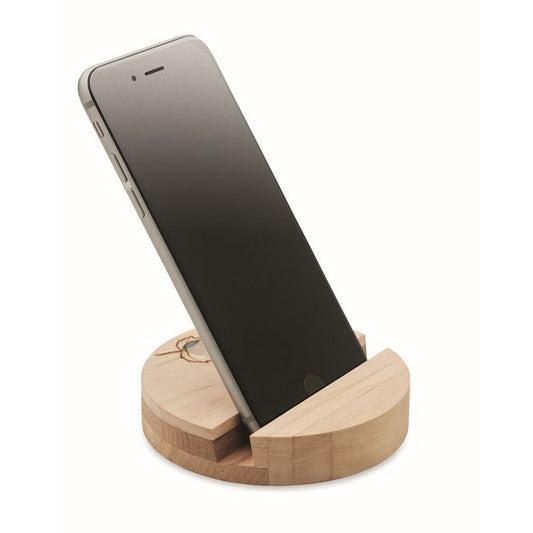 GROW ROUND STAND - Birch Wood phone stand