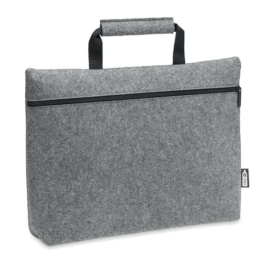 TAPLA - RPET felt zippered laptop bag
