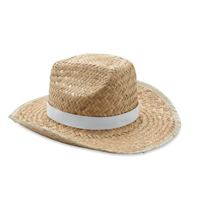 TEXAS - Chapeau cowboy en paille naturelle