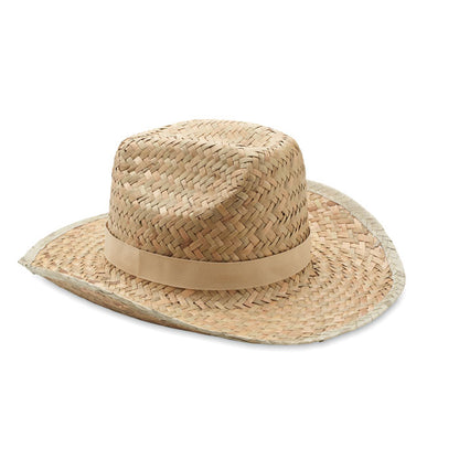 TEXAS - Chapeau cowboy en paille naturelle
