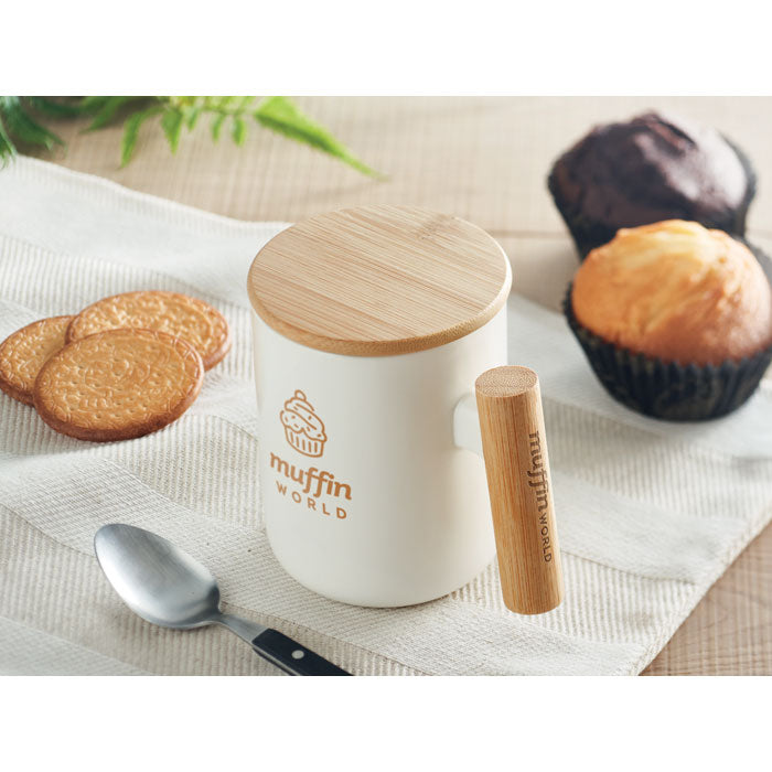 MAJEST - Tazza in porcellana con coperchio 380 ml