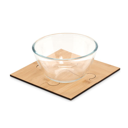 LEPY - Set di 4 sottobicchieri puzzle