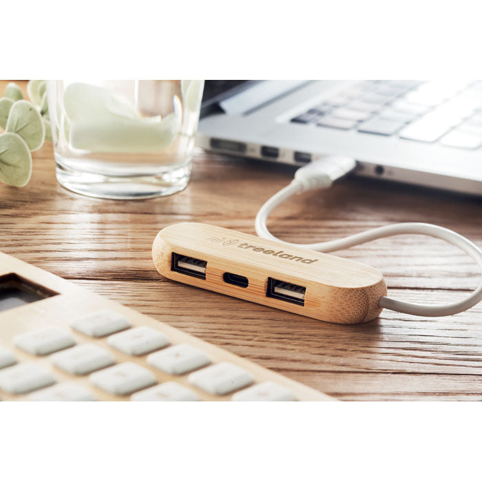 VINA C - Hub USB de 3 puertos con doble entrada