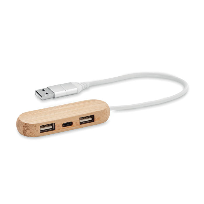 VINA C - Hub USB de 3 puertos con doble entrada