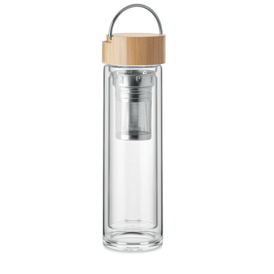 BATAMI - Bottiglia in vetro a doppia parete da 400 ml