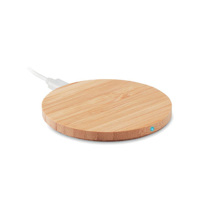 RUNDO LUX - Carregador sense fil de bambú 15W