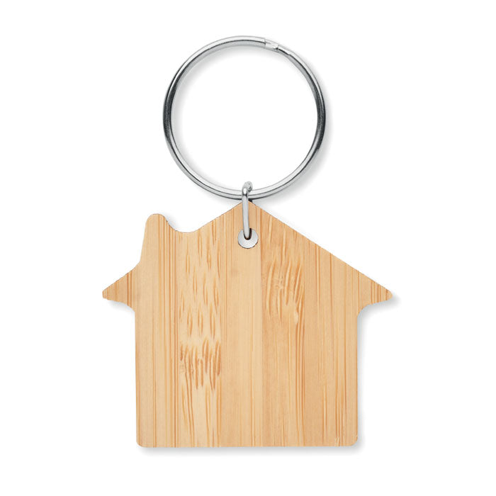 HOUSEBOO – Bambus-Schlüsselanhänger in Hausform