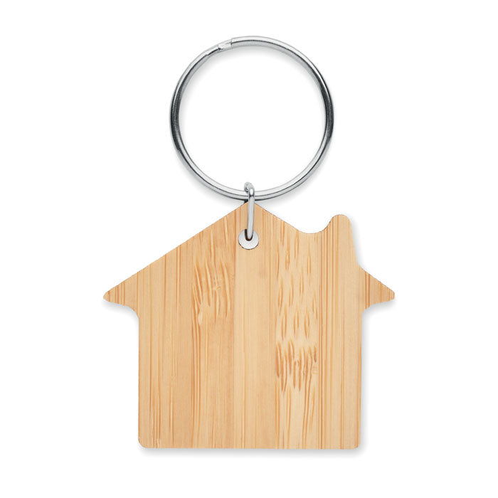 HOUSEBOO – Bambus-Schlüsselanhänger in Hausform