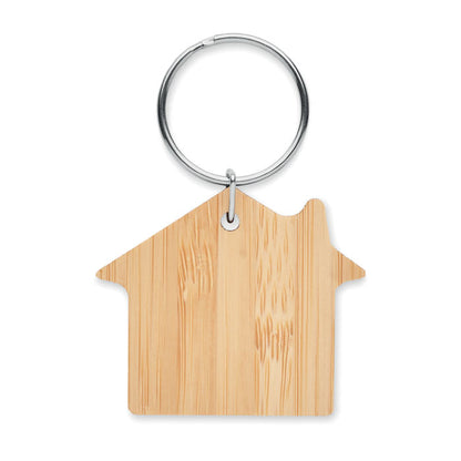 HOUSEBOO – Bambus-Schlüsselanhänger in Hausform