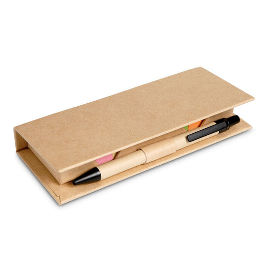 STIBOX - Conjunt de notes adhesives reciclades amb bolígraf