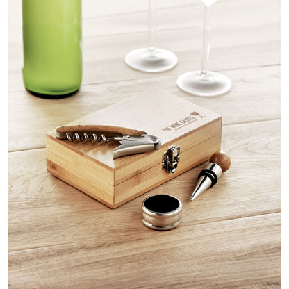 SONOMA - Service à vin en coffret bambou