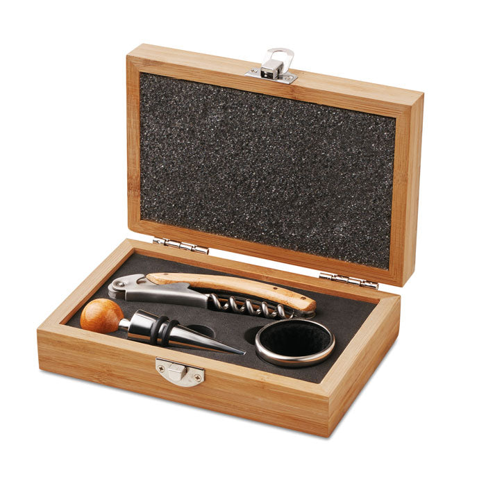 SONOMA - Service à vin en coffret bambou