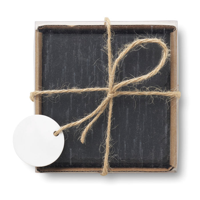 SLATE4 - Sottobicchieri in ardesia con fondo in EVA