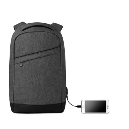 BERLIN - 2 tone backpack incl USB plug